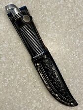 VINTAGE WESTERN USA KNIFE MODEL F48B SHEATH BLACK BEAUTY picture
