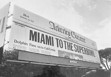 Vintage 1980s Photo Miami Dolphins To The Super Bowl Bill Board Sign PRESS PHOTO picture
