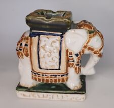  VTG Hollywood Regency Chinese Ceramic Elephant stool Ashtray 5 1/2