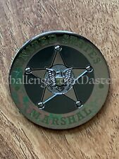 E92 US Marshal Service Federal Police Hunting of Man Challenge Coin Black picture