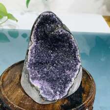 414g Natural Amethyst Geode Mineral Specimen Crystal Quartz Energy Decoration picture