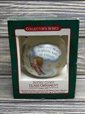 Vintage Hallmark Glass Keepsake Ornament Betsey Clark 1985 Angels Clouds picture