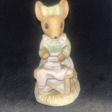 Enesco 1982 COUNTRY CALICO MICE Figurine Days of the Week TUESDAY Porcelain picture