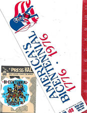 Vinyl 1976 bicentenial Bumper sticker and vinyl Press Kal sticker never used #4 picture