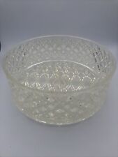 Vintage Trelawney Crystal Cut Clear Lucite Salad Bowl Mid Century Modern picture