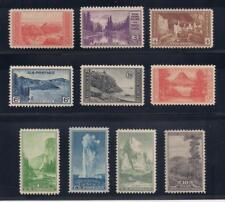 1934 NATIONAL PARKS - ORIGINAL SET OF 10 U.S. POSTAGE STAMPS - MINT CONDITION picture