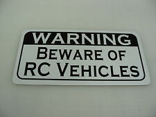 WARNING BEWARE OF RC VEHICLES Metal Sign 4 Remote Control Cars Trucks Planes picture
