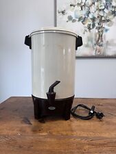West Bend Coffee Party Percolator 12 To 30 Cup Model 58130 Almond Vintage picture