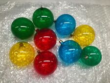 Vintage Colon BIA Blown Glass Christmas Ornaments Germany Multi Colors Lot of 9 picture