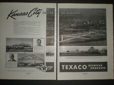 1940 KANSAS CITY TEX LAGRONE WACO SERVICE Vtg TEXACO TRUCK 2 page Trade print ad picture