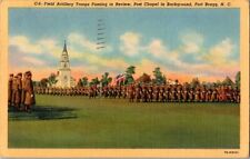 postcard Field Artillery Troops Passing In Review Fort Bragg North Carolina A17 picture