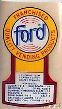 Original FORD Franchised gumball Machine Decal picture