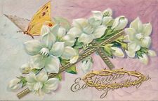 EASTER - Flowers and Butterfly Eastertide Greetings - 1914 picture