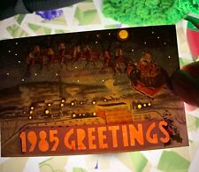 Postcard Vintage Hold To Light Twas the night before Christmas 1985 picture
