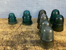 MAY 2nd 1893 MAY 2 1893 LOT OF 8 GLASS INSULATORS H.G. PETTICOAT picture