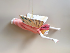 Bali Flying Circus Hand Carved & Painted Wood Moth/Butterfly Ornament picture