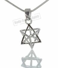 Lucky charm Jewish Kabbalah Star of David MERKABA protection Necklace MERKAVA picture