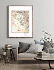 2008 Map of Iraq | Vintage Iraq Map Reproduction | Vintage Iraq Map | Iraq Wall picture