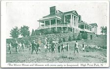 VINTAGE POSTCARD PICNIC PARTY AT THE MANOR HOUSE AND MUSEUM HIGH POINT PARK N.J. picture