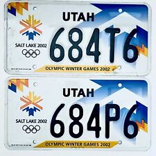 2002 United States Utah Olympic Winter Games Passenger License Plate 684T6 picture