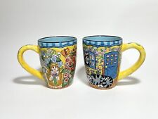 2 Vintage Candace Reiter Designs “Catzilla” Ceramic Coffee Mugs *READ* picture