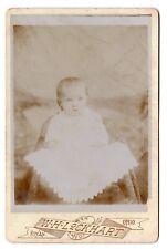 BRYAN OH 1890s Victorian BABY Cabinet Card by W. H. LOCKHART picture