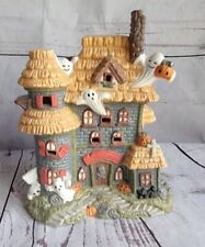 Vintage Halloween Flambro Porcelain Haunted House No Light Or Cord picture