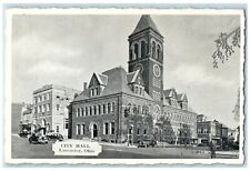 c1940 City Hall Exterior View Building Lancaster Ohio Vintage Antique Postcard picture