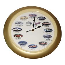 Corvette 50th Anniversary Wall Clock with Realistic Corvette Sounds On The Hour picture