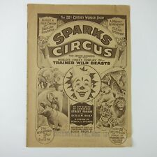 Sparks Circus Courier Advertising Program Greenville Ohio Antique 1923 RARE picture