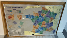 French Lot:  Map , Org. Plastic France Administrative Map, Flag,  Decals $0 Ship picture