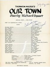 Richard Dysart Hand Signed 