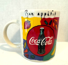 Vintage 1998 Gibson Coke Coca-Cola Bon Appetit Colorful Cup Mug Restaurant Food picture