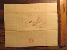 Antique Vintage Ephemera 1837 Stampless Letter New York NY to Southport CT picture