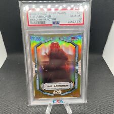 2022 topps finest star wars gold refractor /50 the armorer PSA 10 picture