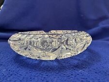 Vintage Mid-century Cut Crystal 4 Divot Ashtray picture