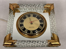 E. Ingraham Co. Vintage Mirror Clock Mid-Century Lucite picture