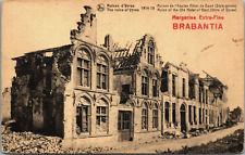 Belgium WWI The Ruins at Ypres Ruins of the Old Hotel Gent Vintage Postcard B161 picture