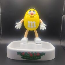 Vtg 1999 M&M Talking Yellow Peanut Christmas Candy Dish Music Working READ WATCH picture