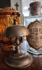 Antique Vintage Style Victorian Brass Iron Hotel Front Desk Service Bell picture