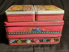 Four 4 Mary Engelbreit Tins - I Love Christmas Santa in Sleigh, Give Your Heart picture