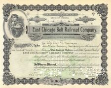 East Chicago Belt Railroad - 1902-06 dated Railway Stock Certificate - Became In picture