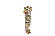 Bless This Home 5” Hand Painted Enamel MEZUZAH CASE Décor for Home wi picture