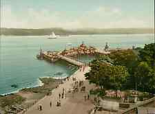 Argyle. Dunoon The Pier. Vintage PZ photochromy, photochrome photochromy, wine picture
