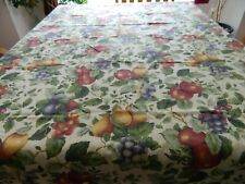 L-24 VINTAGE FALL FRUITS TABLECLOTH 56 X 80 INCHES picture