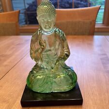 Green Buddha With Black Base. 10” picture