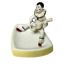 Bavarian Trinket Dish Pierrot Harlequin Clown Mandolin Porcelain picture