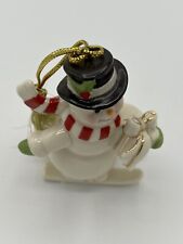 Lenox Christmas Porcelain Snowman on Skis Ornament picture