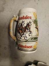 1983 Vintage Budweiser Holiday Beer Stein Clydesdales picture