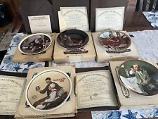 norman rockwell plate set. Limited Edition 10 Plate Set Never Used New Condition picture